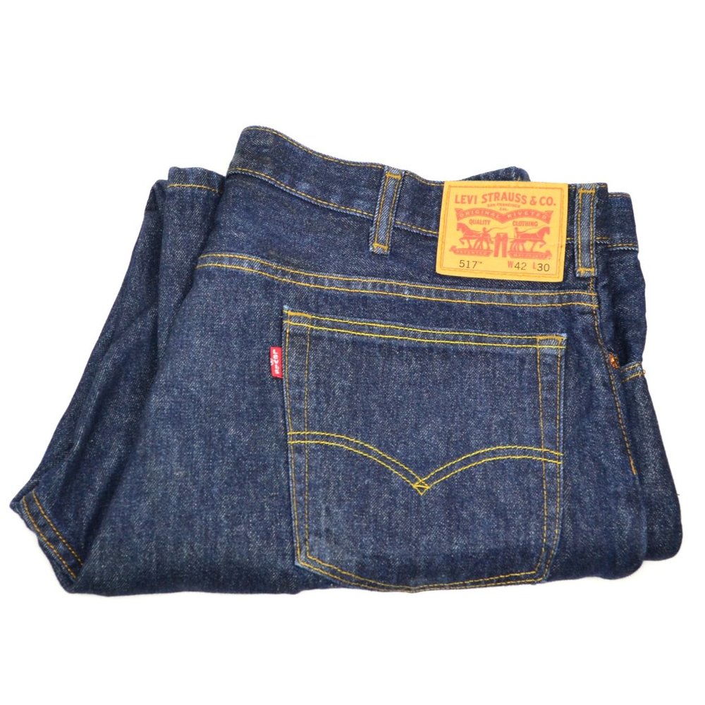 Levi's 517 Men's Size W42 L30 Blue Classic Dark Wash Straight Fit Jeans